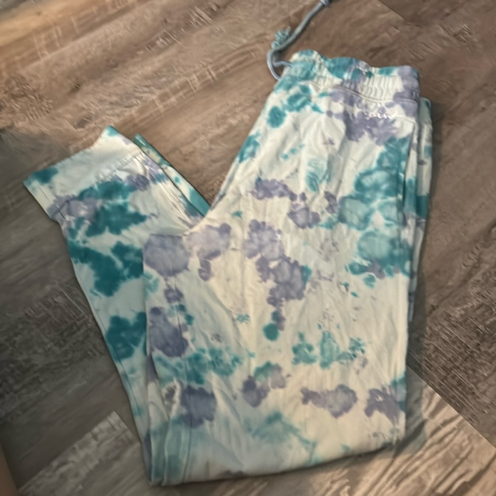 Cozy vibrant Pink XL Joggers - Tye dye blue and purple - excellent condition
